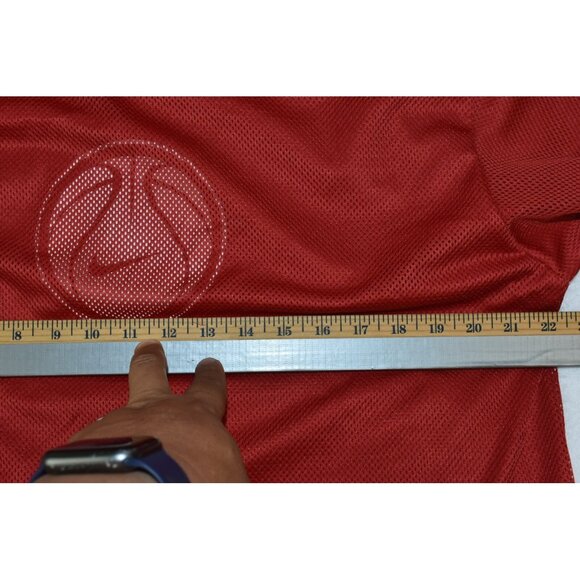 Nike Dri-Fit Men's T-Shirt XL Basketball Red Mesh Athletic Sportswear Vintage - Picture 11 of 12